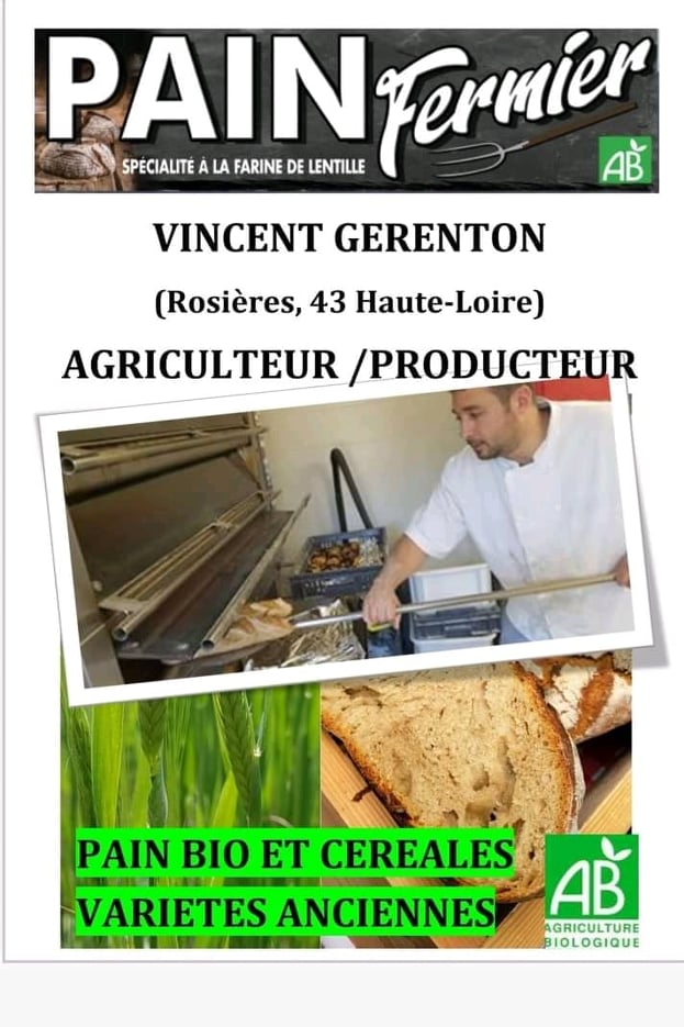Le pain fermier Vincent Gerenton